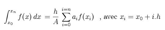 Formule de Newton-Cotes