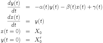 Système équivalent de l'équation différentielle d'ordre 2